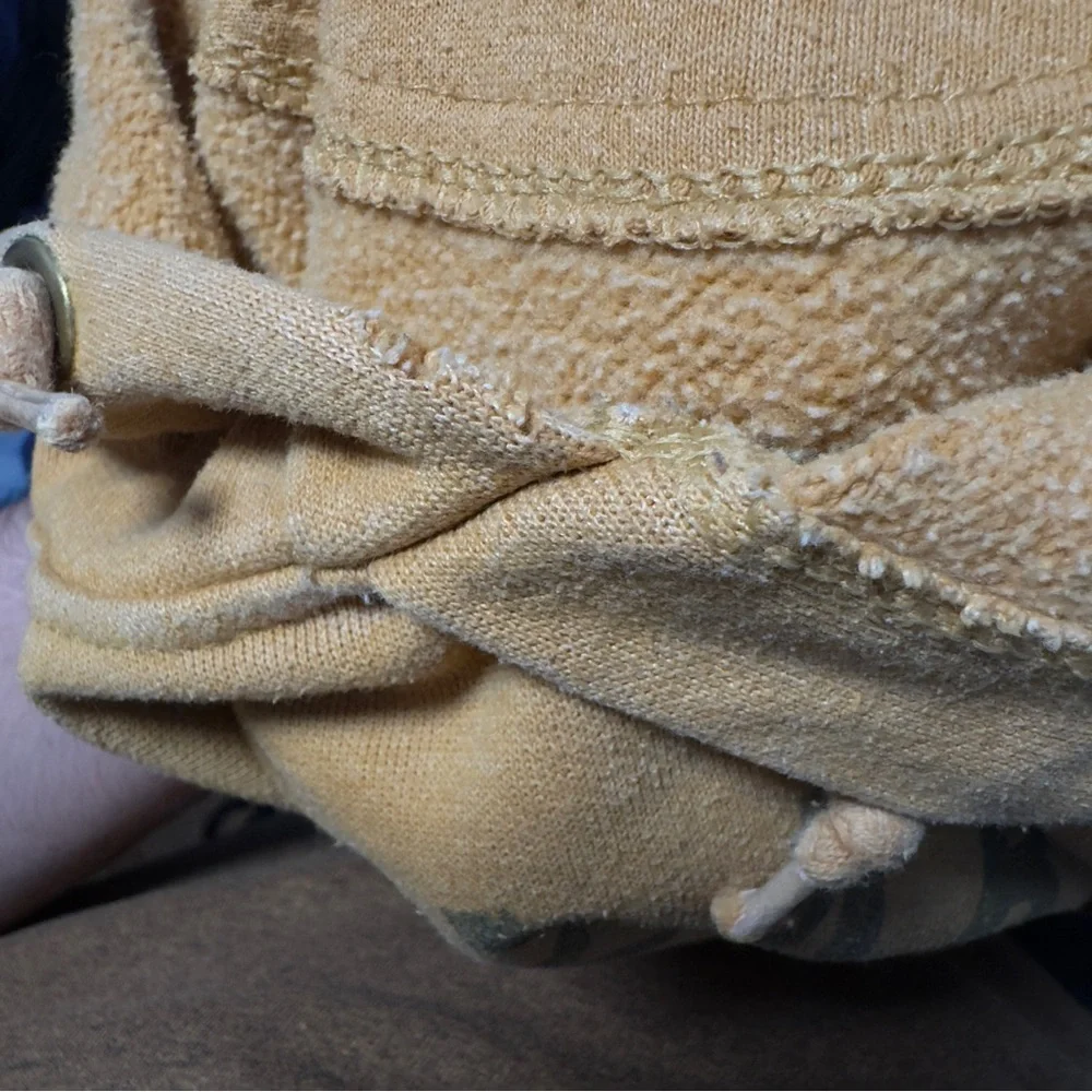 Carhartt Tan Hooded Sweatshirt with Dark Logo - Picture 3 of 3